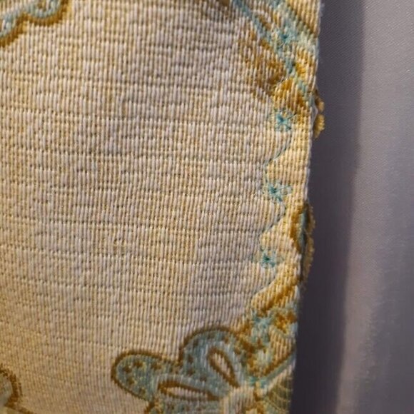 New Coastal Tapestry Sling Crossbody Purse Bag Ivory Sage Blue Boho pouch purse - Picture 4 of 10